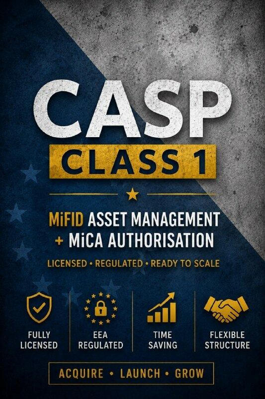 MiFID Asset Management + MiCA CASP Authorisation in EEA